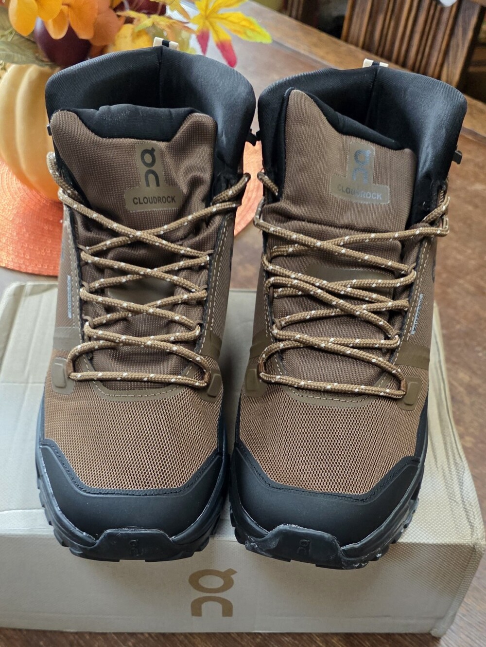 On Running Cloudrock Brown Men's Waterproof Hiking Boots